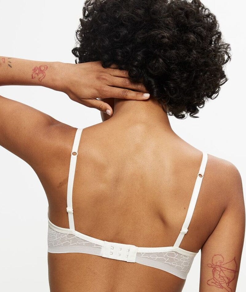 Triumph Signature Sheer Underwired Padded Half Cup Bra - Ecru White - Image 2