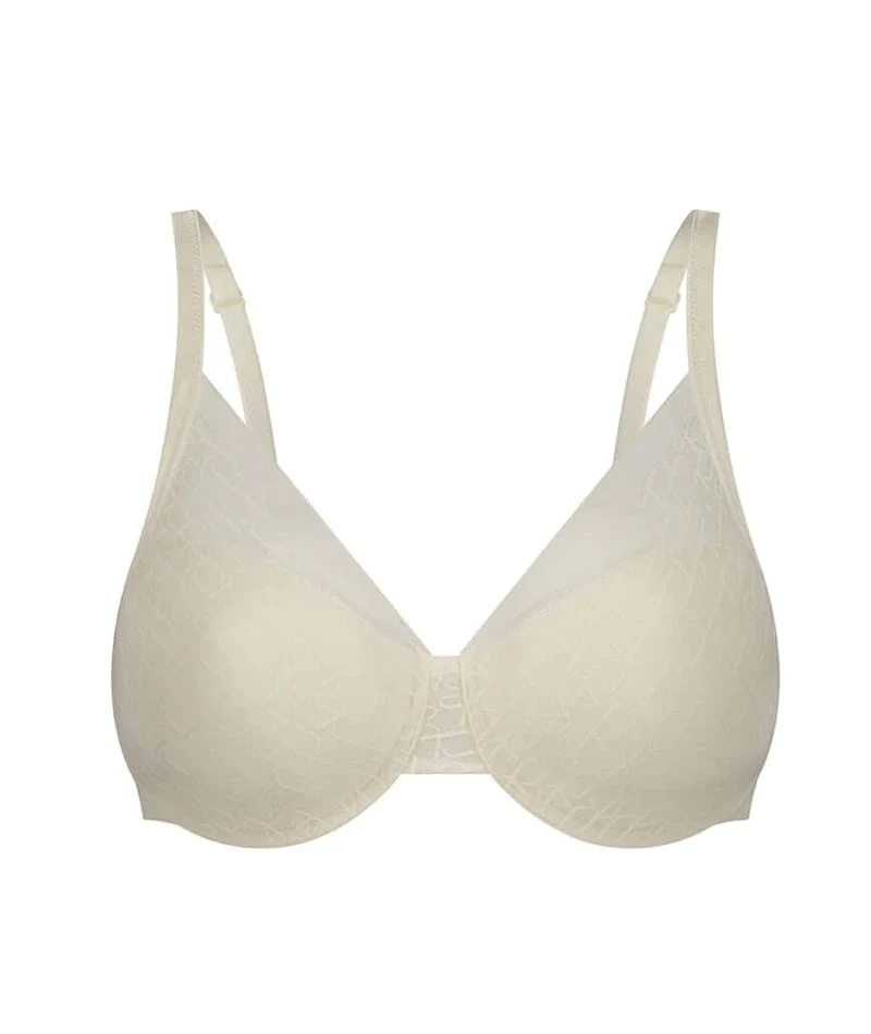 Triumph Signature Sheer Underwired Padded Half Cup Bra - Ecru White - Image 4