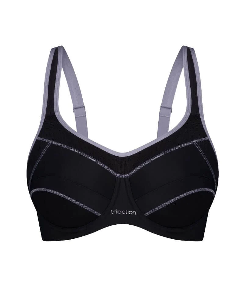 Triumph Triaction Performance Sports Bra - Black / Silver - Image 12