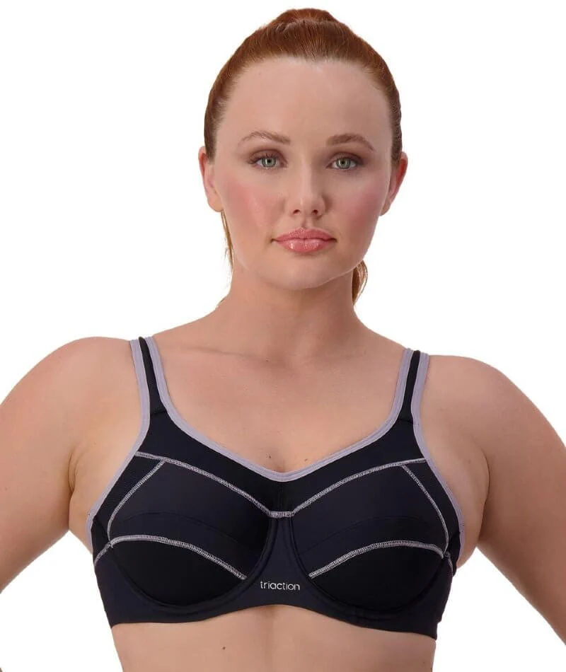 Triumph Triaction Performance Sports Bra - Black / Silver - Image 13