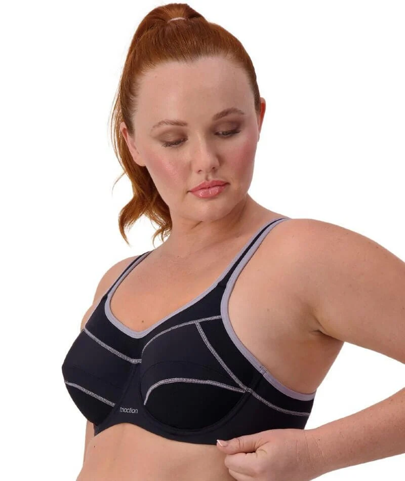 Triumph Triaction Performance Sports Bra - Black / Silver - Image 16