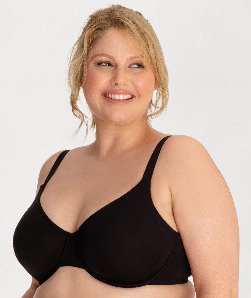 Underbliss Invisibliss Moulded Microfibre Underwire Bra 2 Pack - Black/Nude - Image 10