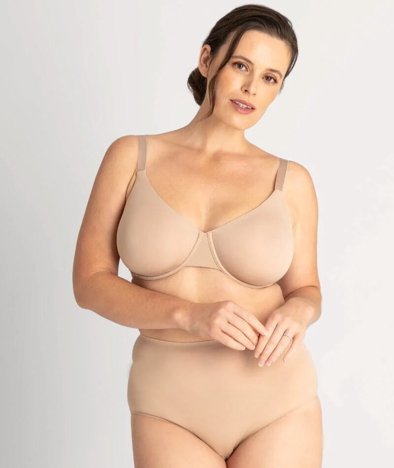 Underbliss Invisibliss Moulded Microfibre Underwire Bra 2 Pack - Black/Nude - Image 13