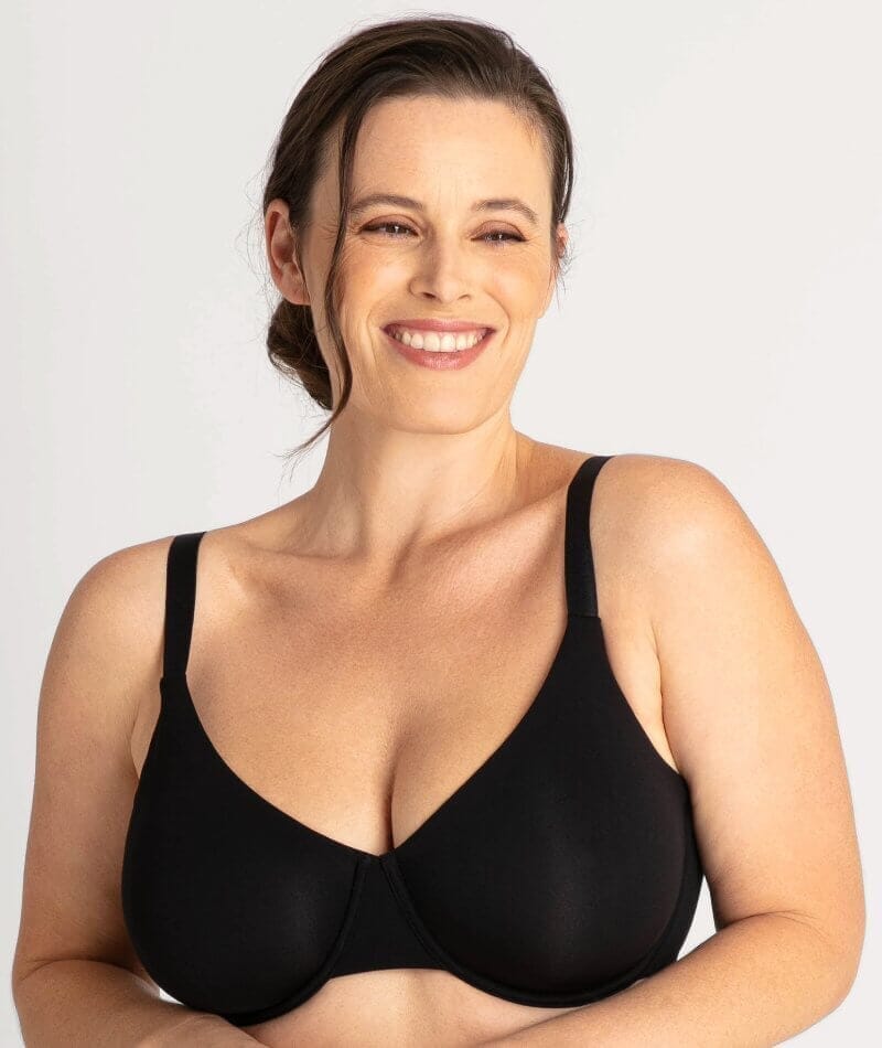Underbliss Invisibliss Moulded Microfibre Underwire Bra 2 Pack - Black/Nude - Image 3