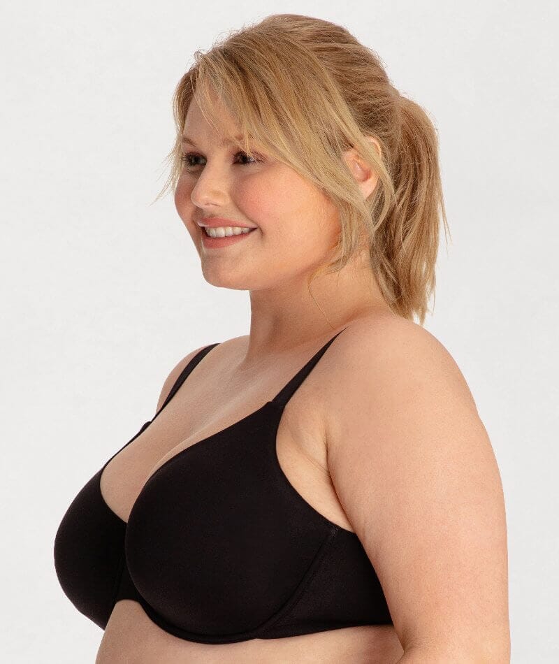 Underbliss Invisibliss Moulded Microfibre Underwire Bra - Black - Image 5