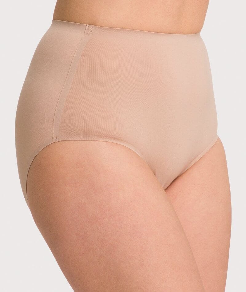 Underbliss Invisibliss No Show Seamless Full Brief 2 pack - Nude/Black - Image 3