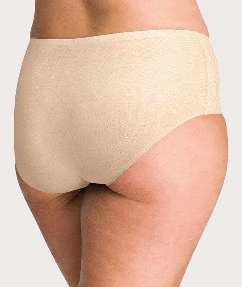 Underbliss Invisibliss No Show Seamless Full Brief 2 pack - Nude/Black - Image 7