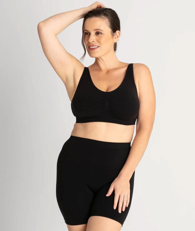 Underbliss Seamless Bamboo Blend Comfort Wire-free Bra - Black - Image 11