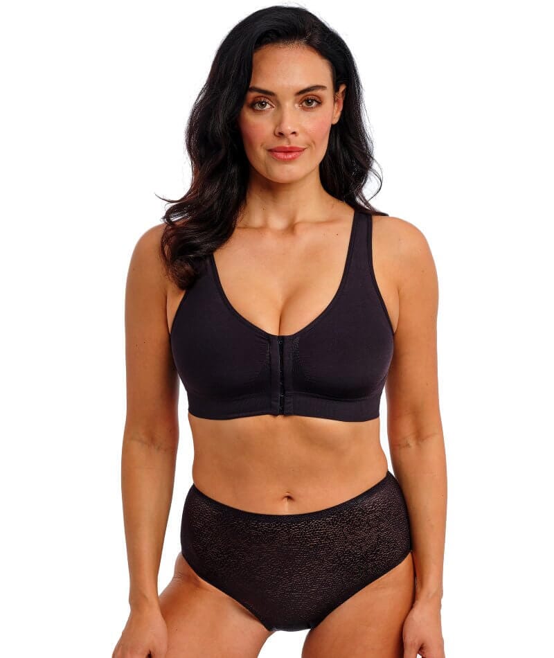 Wacoal B-Smooth Front-Closure Wire-free Bralette - Black - Image 4